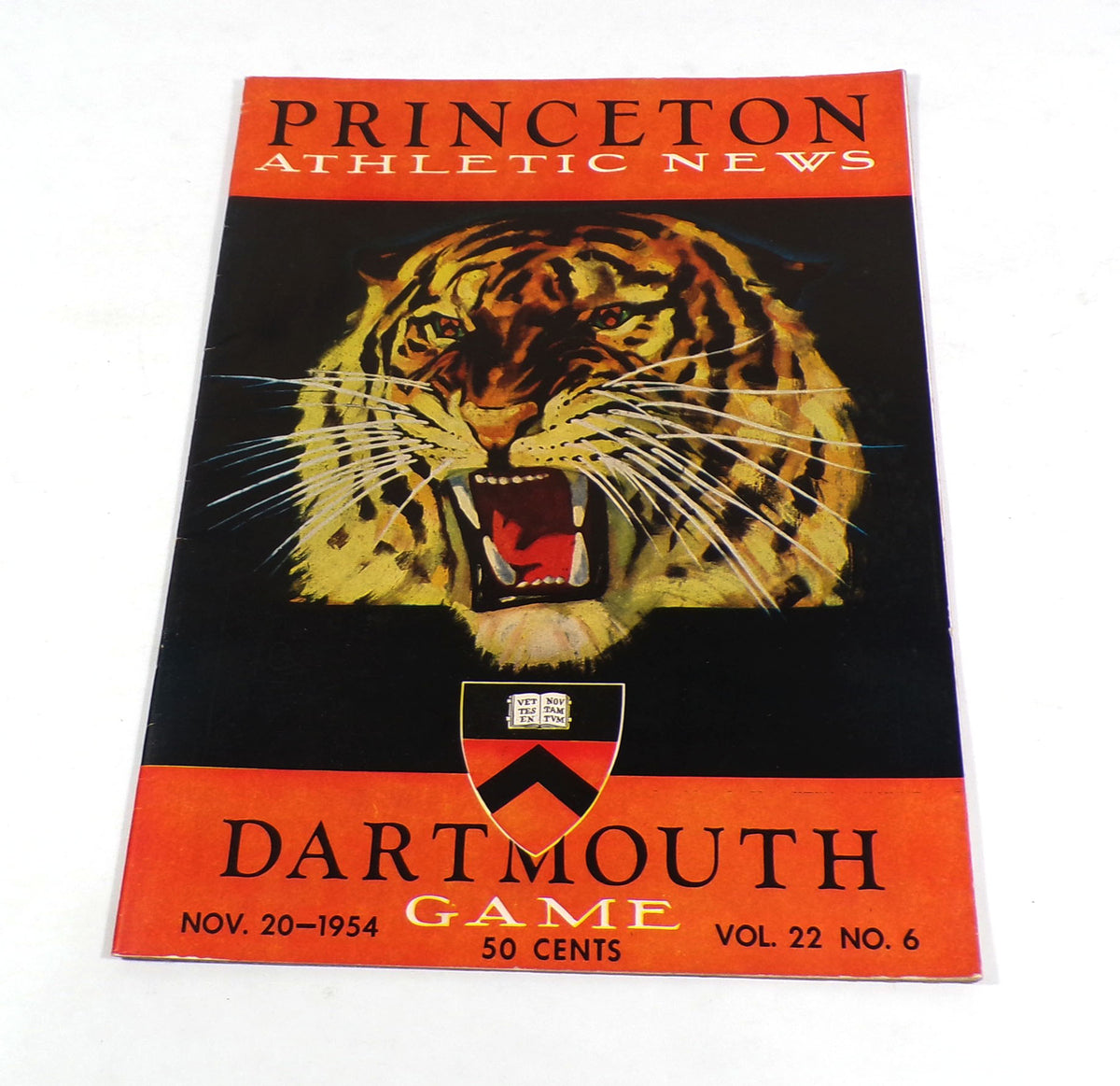 1954 Dartmouth at Princeton College Football Program 11-20-54