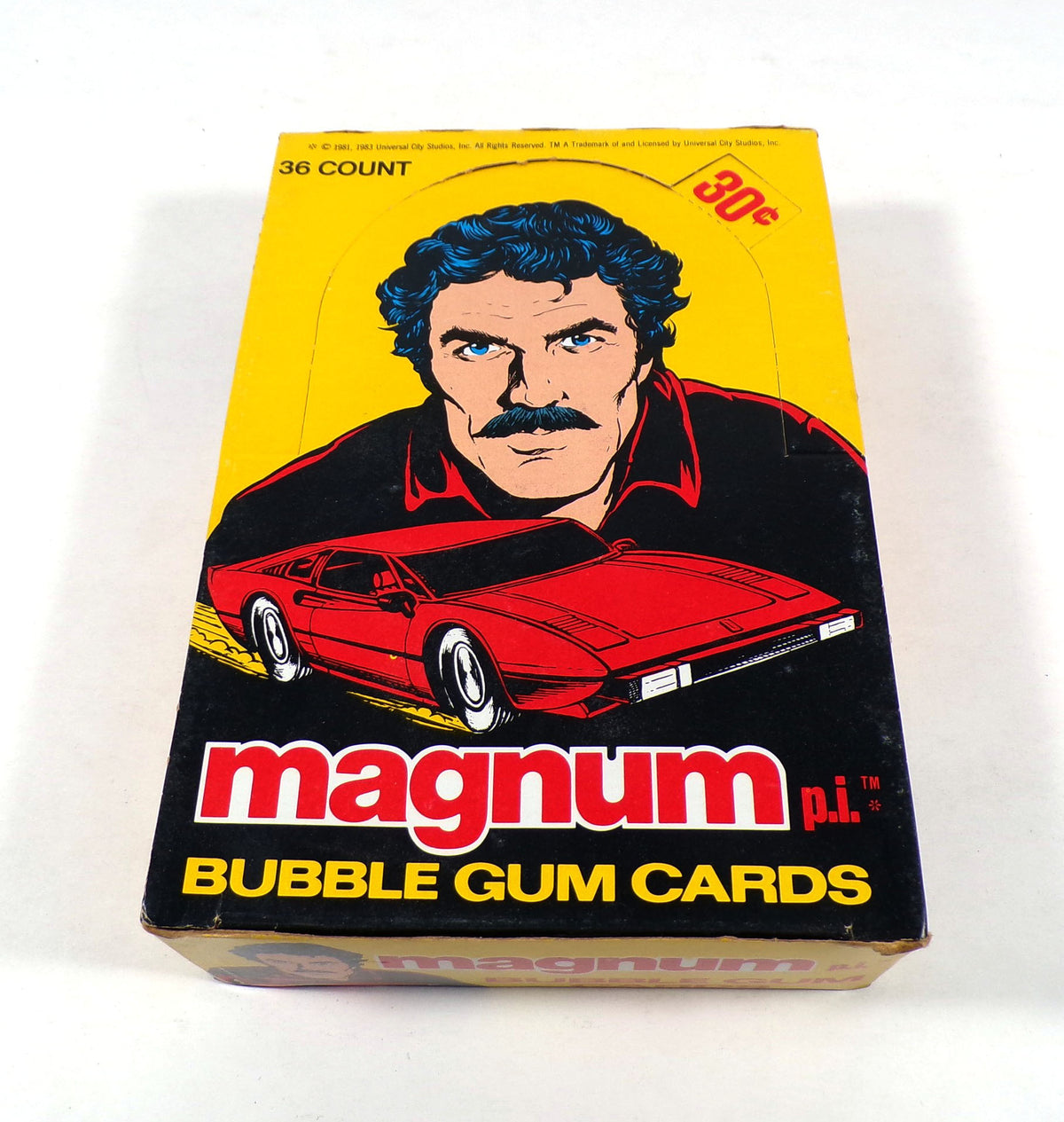 1983 Donruss Magnum P.I. Trading Card Box (36 Sealed Packs)