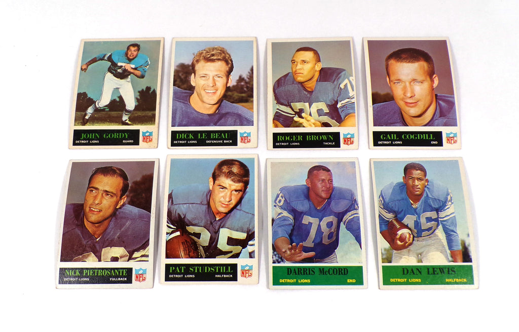 Lot of (17) 1960's Philadelphia Detroit Lions Football Cards Pic2