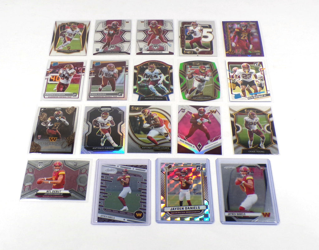 Lot of (32) 2020-2025 Panini & Topps Washington Commanders Rookies Daniels++ Pic2