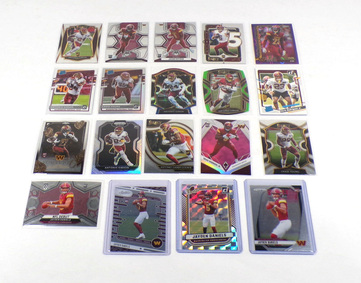 Lot of (32) 2020-2025 Panini & Topps Washington Commanders Rookies Daniels++ Pic2