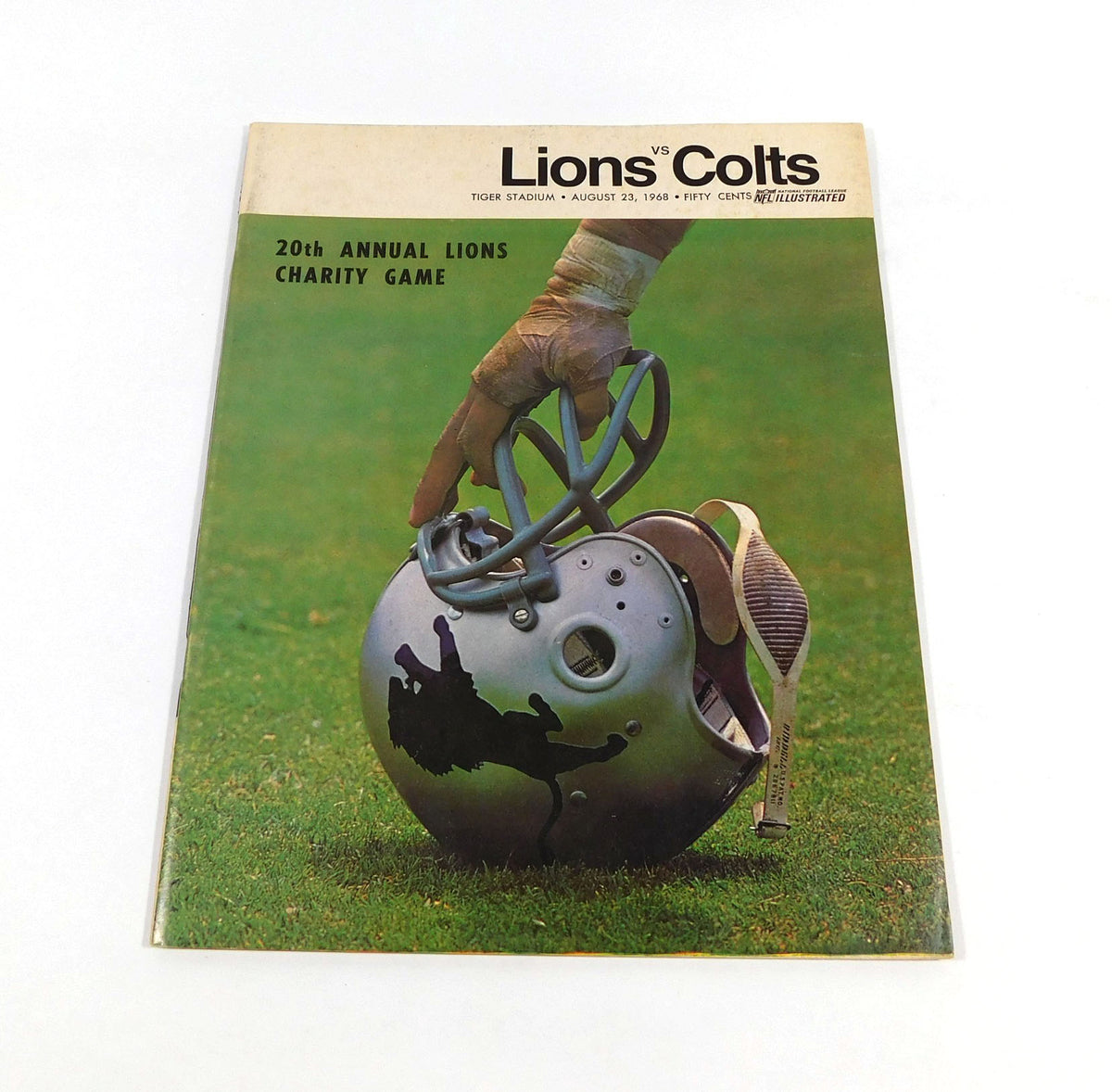 1968 Baltimore Colts at Detroit Lions NFL Football Program 8-23-68