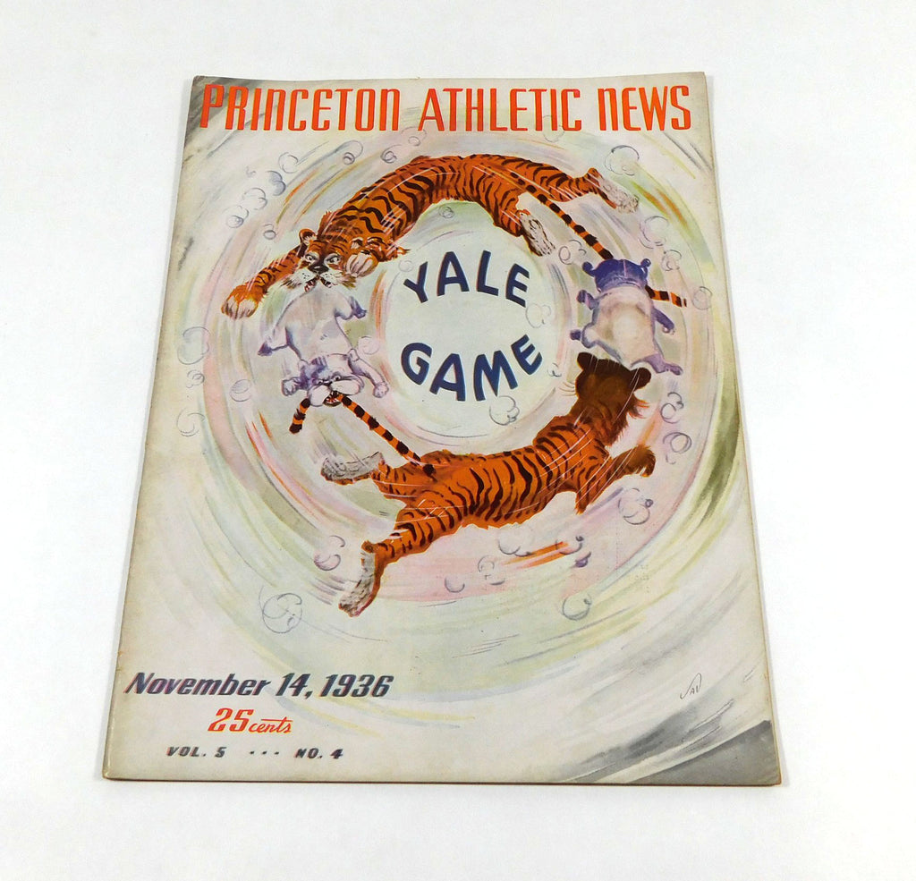 1936 Yale at Princeton College Football Program 11-14-36