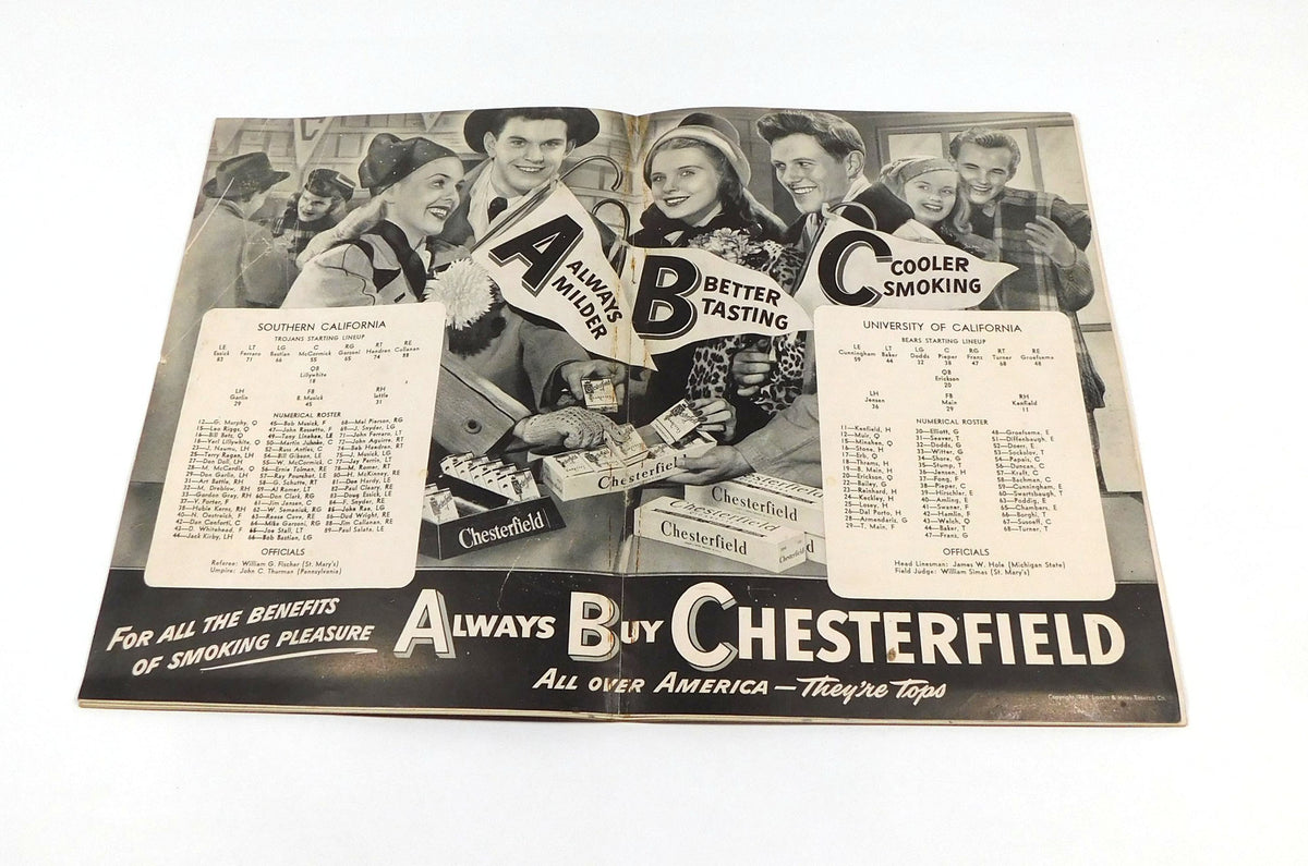 1946 USC vs California College Football Program 11-9-46 Pic2