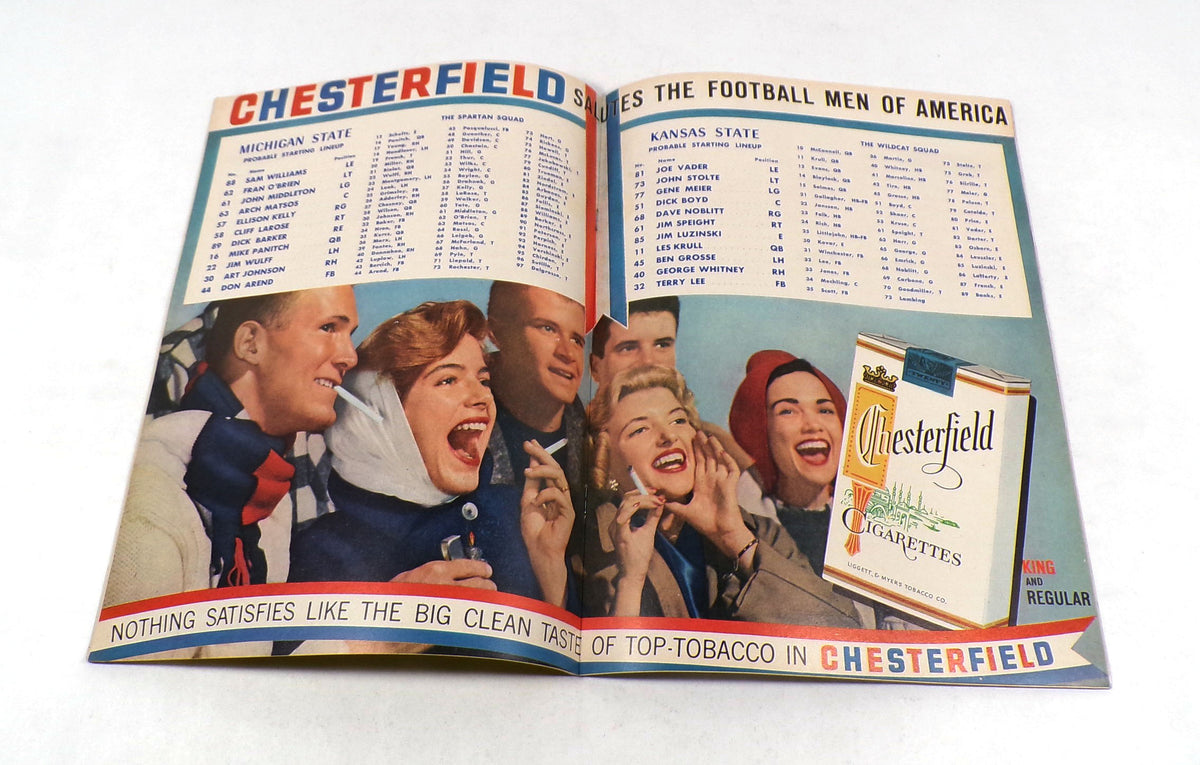1958 Kansas State at Michigan State College Football Program 11-22-58 Pic2