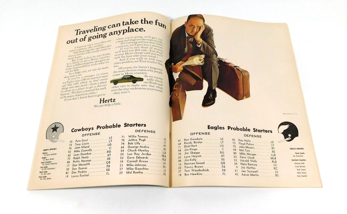 1967 Philadelphia Eagles at Dallas Cowboys NFL Football Program 12-10-67 Pic2