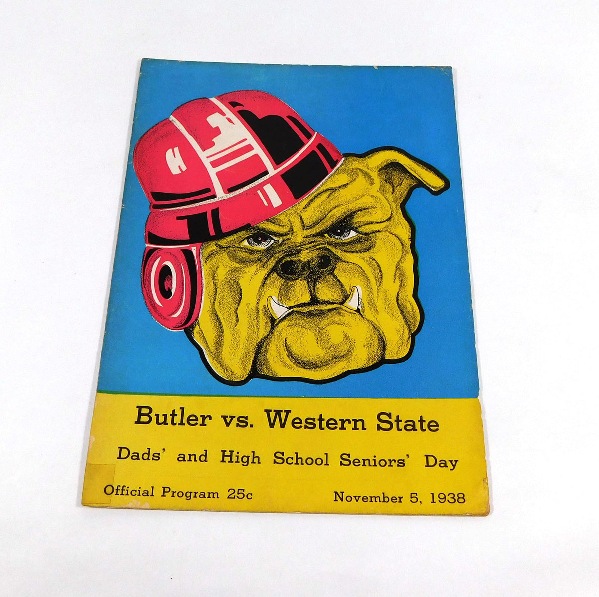 1938 Western State at Butler College Football Program 11-5-38
