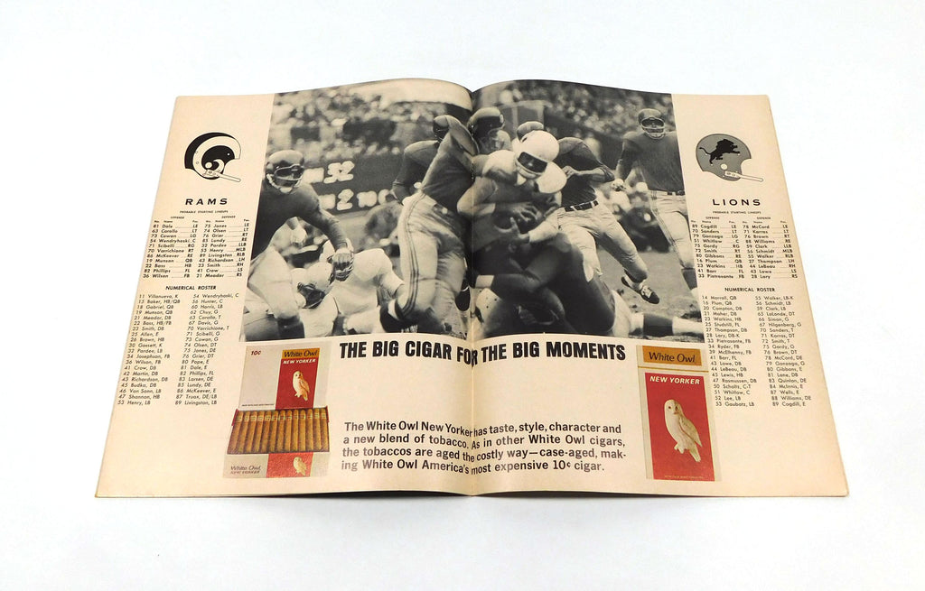 1964 Detroit Lions at Los Angeles Rams NFL Football Program 9-19-64 Pic2