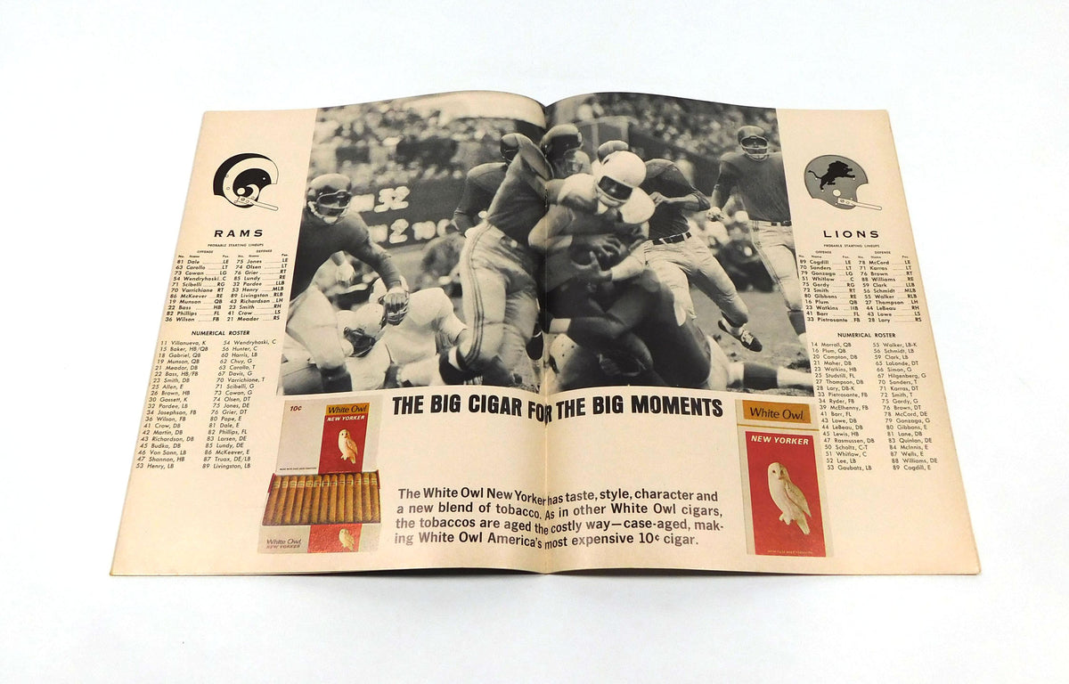 1964 Detroit Lions at Los Angeles Rams NFL Football Program 9-19-64 Pic2