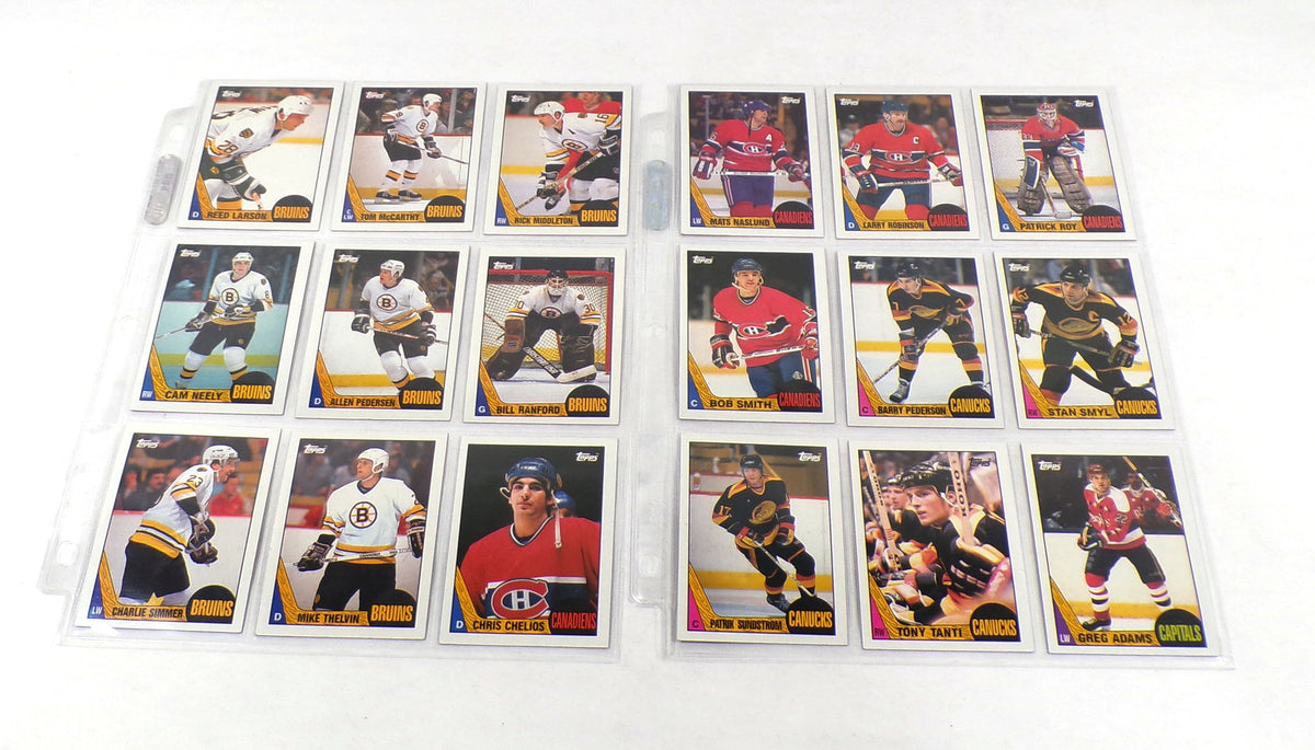 1987-88 Topps Hockey Complete Set in Album Pages High Grade (198) Gretzky Roy Pic2