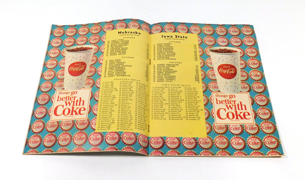 1965 Iowa State at Nebraska College Football Program 10-2-65 Pic2