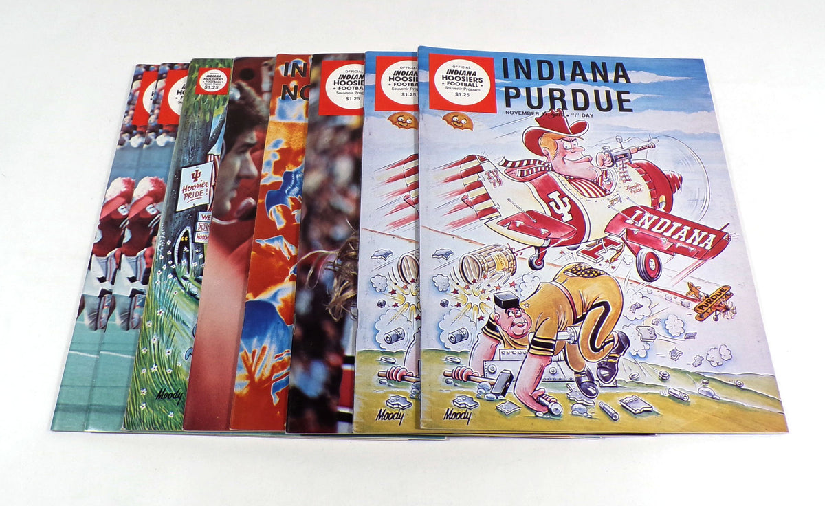Lot of (8) Assorted 1979 Indiana College Football Programs