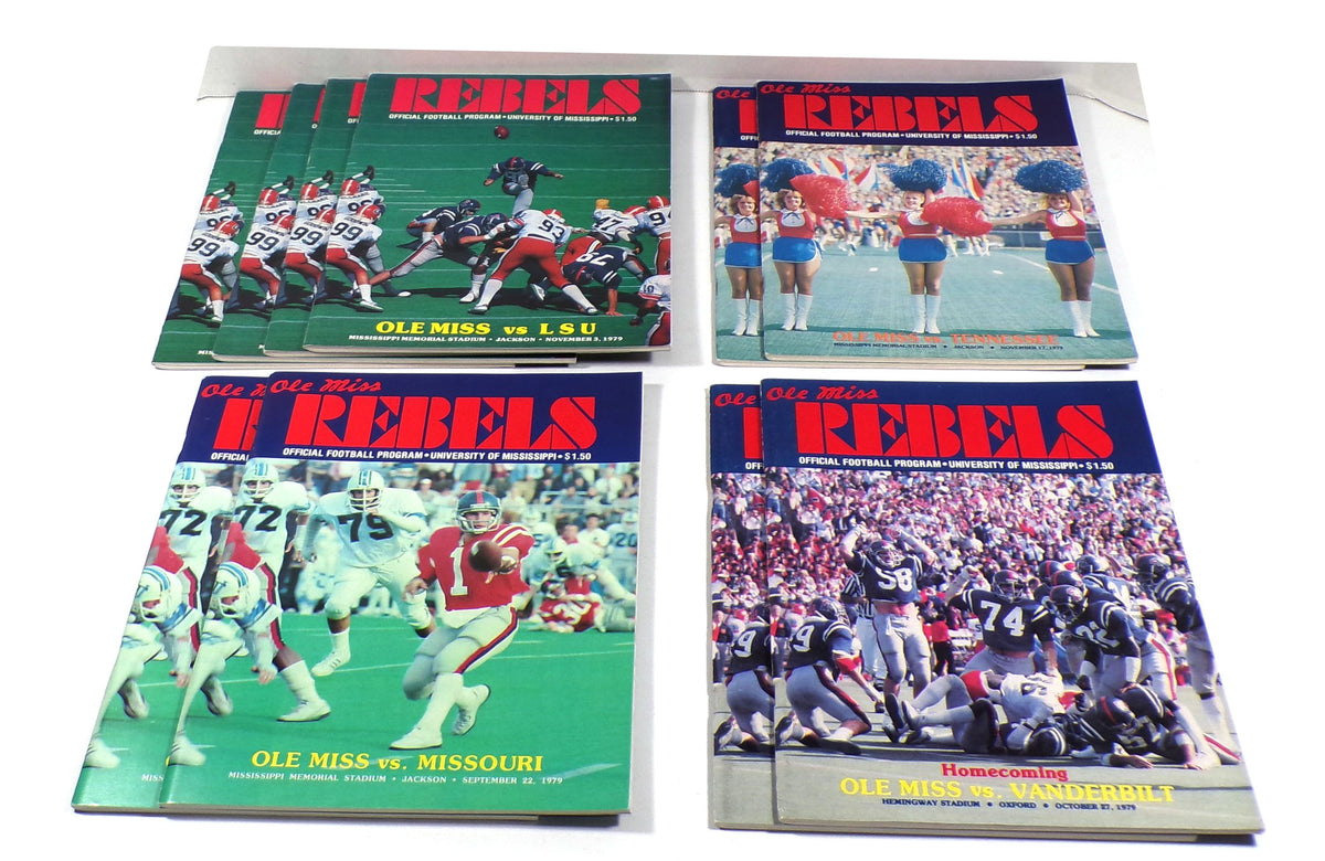Lot of (12) Assorted 1979 Mississippi College Football Programs Pic2