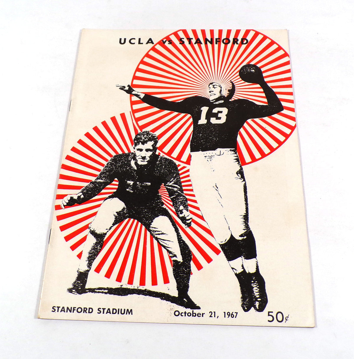 1967 UCLA at Stanford College Football Program 10-21-67