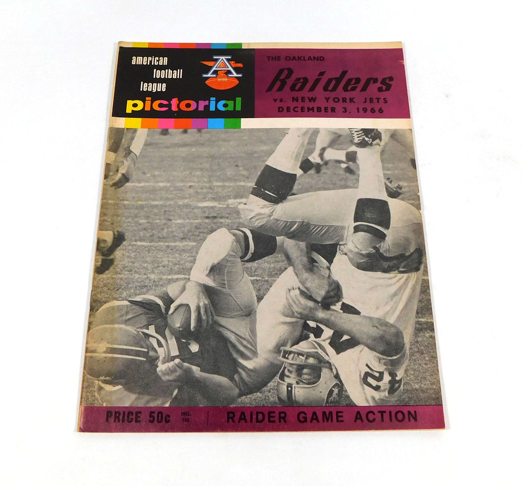1966 New York Jets at Oakland Raiders AFL Football Program 12-3-66