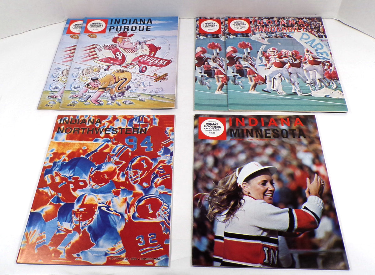 Lot of (8) Assorted 1979 Indiana College Football Programs Pic2
