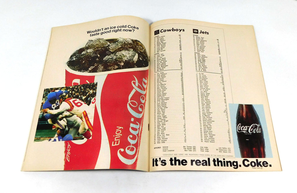 1970 New York Jets at Dallas Cowboys NFL Football Program 9-13-70 Pic2