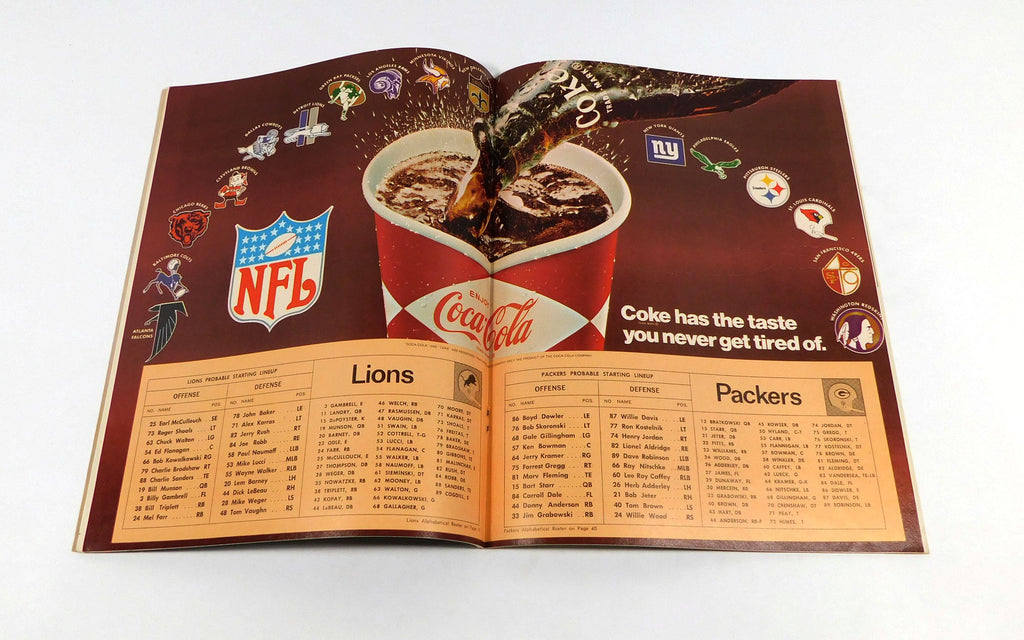 1968 Green Bay Packers at Detroit Lions NFL Football Program 10-20-68 Pic2