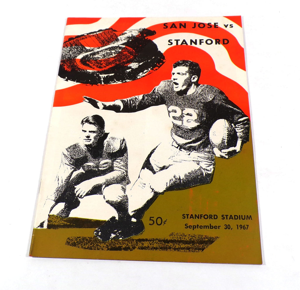 1967 San Jose at Stanford College Football Program 9-30-67