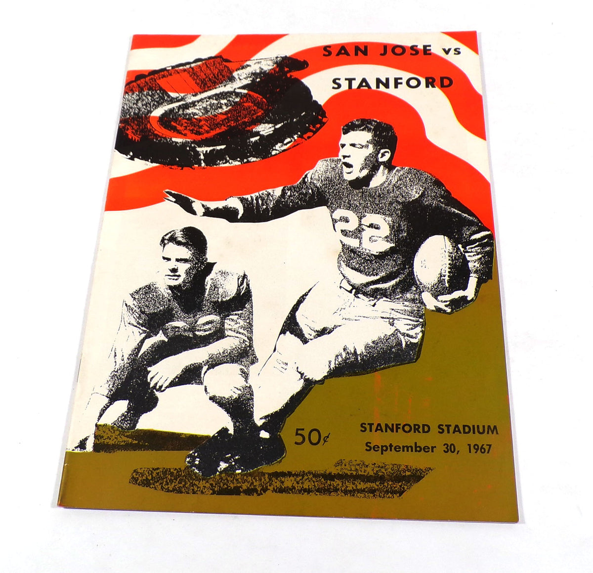 1967 San Jose at Stanford College Football Program 9-30-67