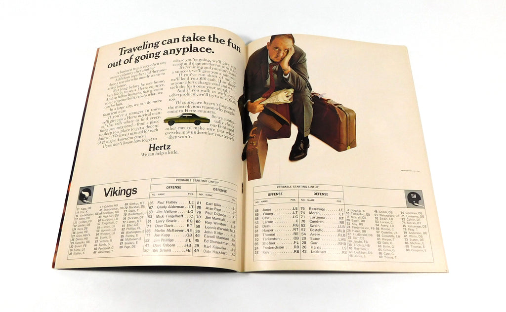 1967 New York Giants at Minnesota Vikings NFL Football Program 11-5-67 Pic2