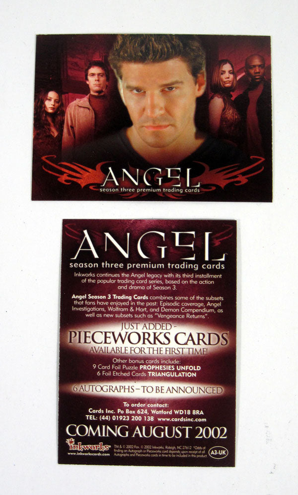 2002 Inkworks Angel Season 3 UK Promo Card (A3-UK) Nm/Mt
