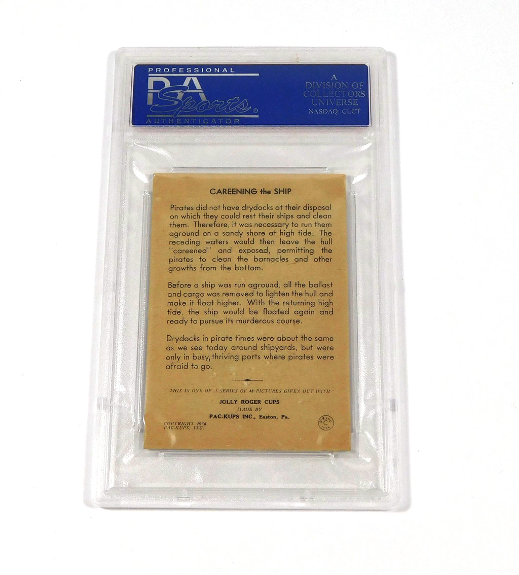 1936 Pac-Kups Jolly Roger Careening The Ship PSA 8 Pic2