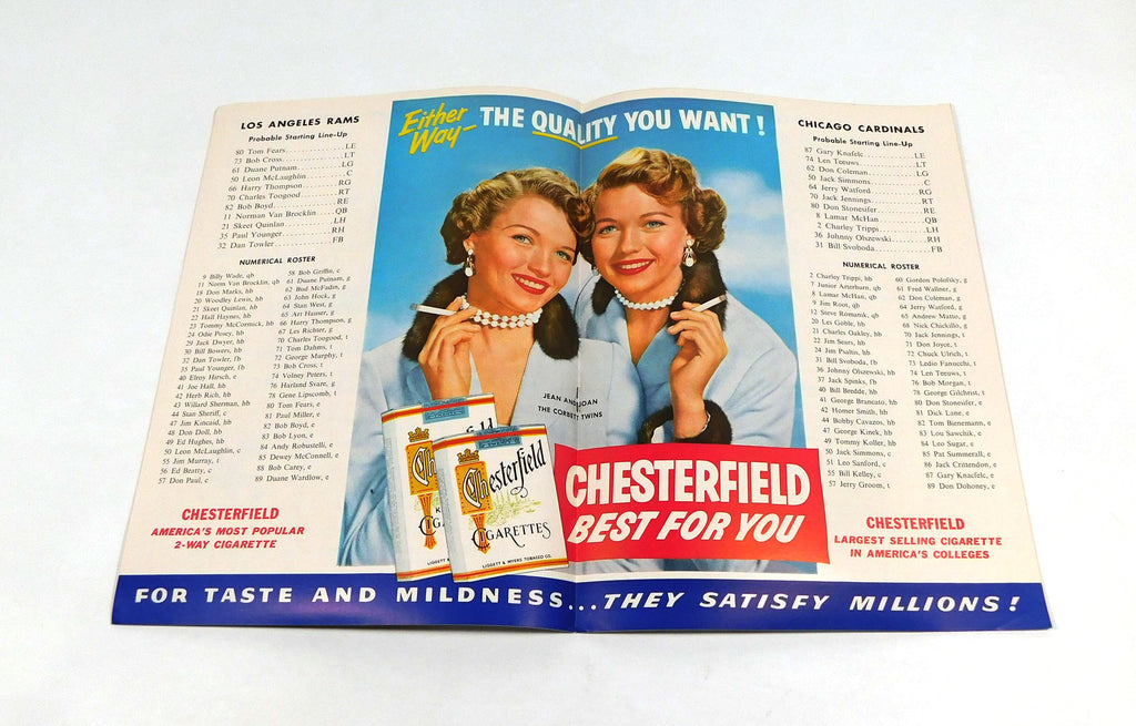 1954 Chicago Cardinals at Los Angeles Rams NFL Football Program 9-4-54 Pic2