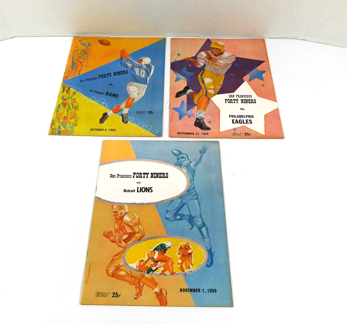 Lot of (5) Different 1959 San Francisco 49ers NFL Football Programs Pic2