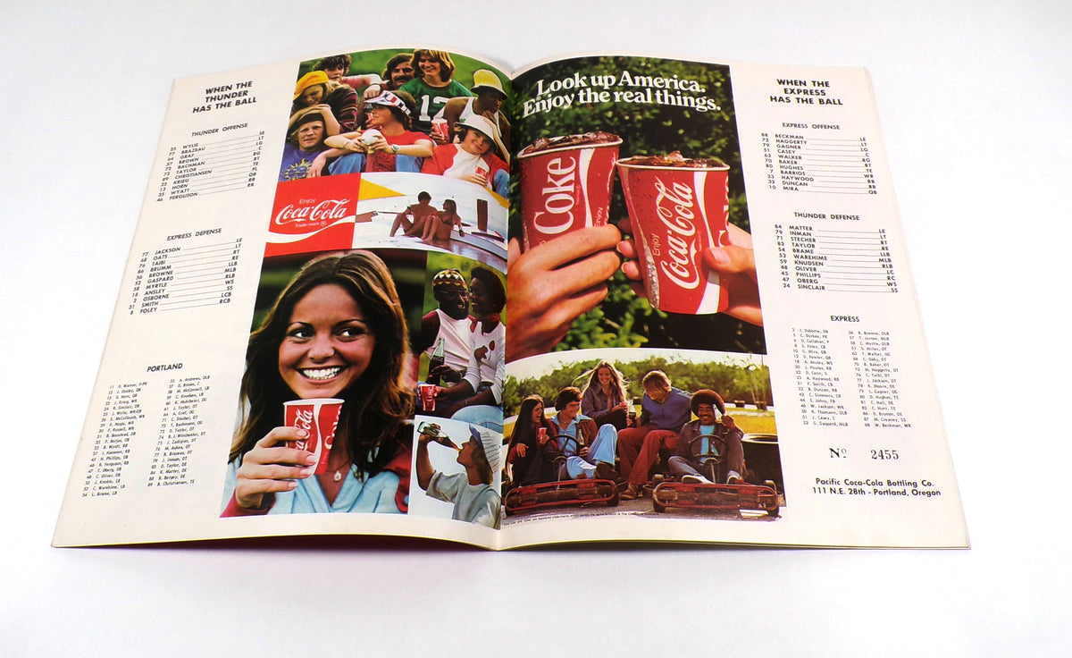 1975 Jacksonville Express at Portland Thunder WFL Football Program 10-19-75 Pic2