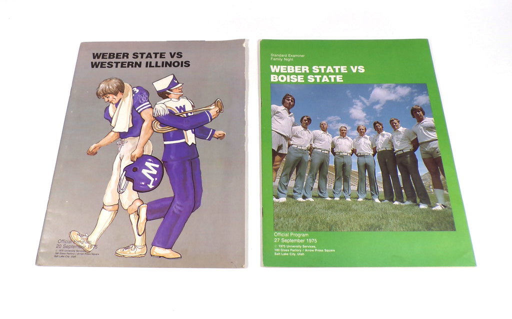 Lot of (4) Assorted 1975 Weber State College Football Programs Pic2