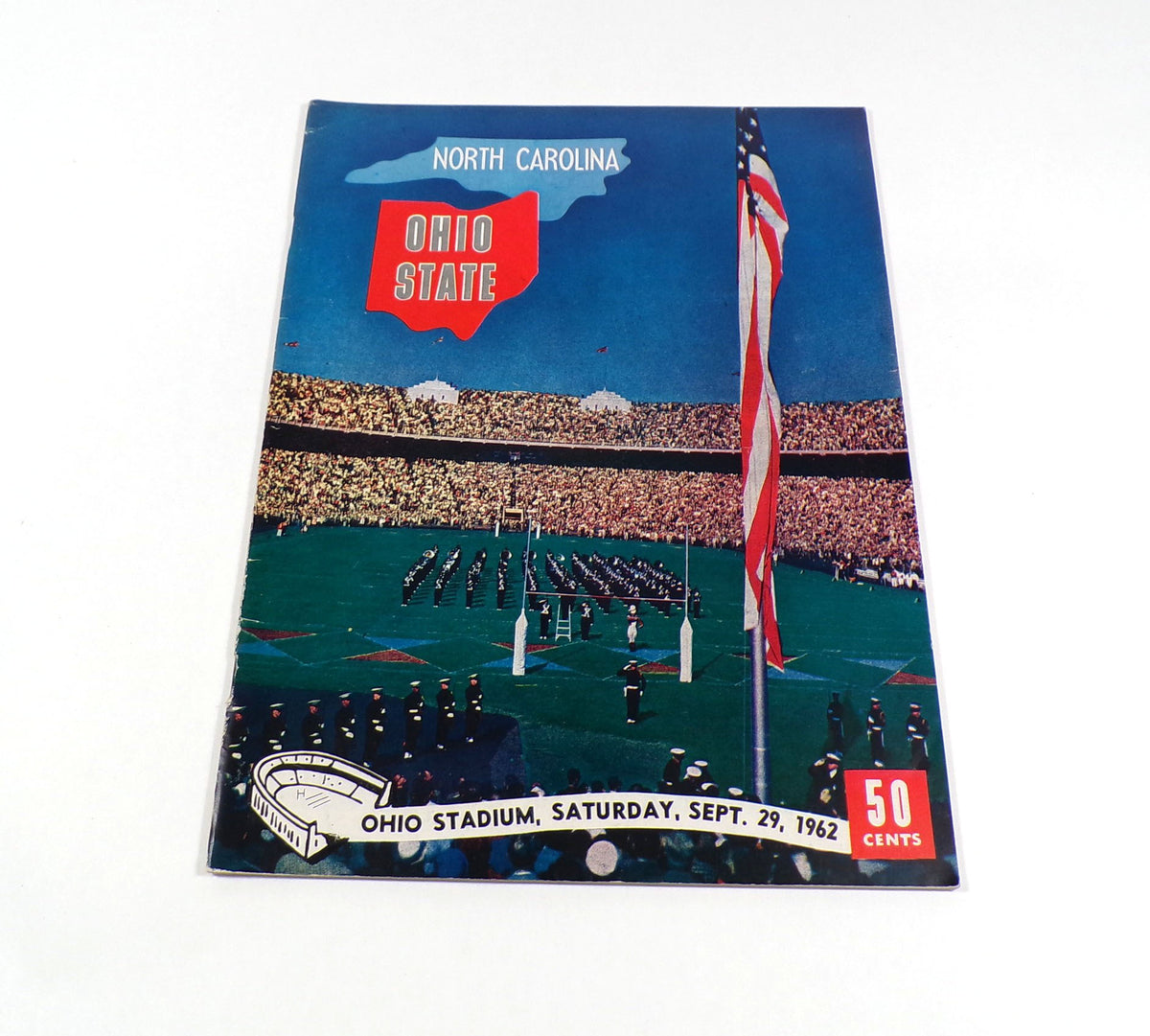 1962 North Carolina at Ohio State College Football Program 9-29-62