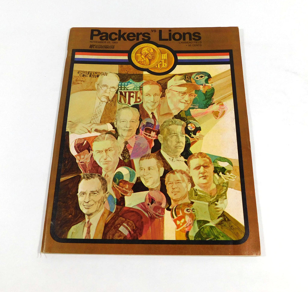 1969 Detroit Lions at Green Bay Packers NFL Football Program 11-23-69
