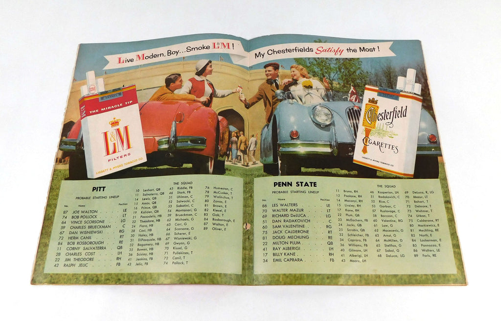 1956 Penn State at Pittsburgh College Football Program 11-24-56 DA068628 Pic2