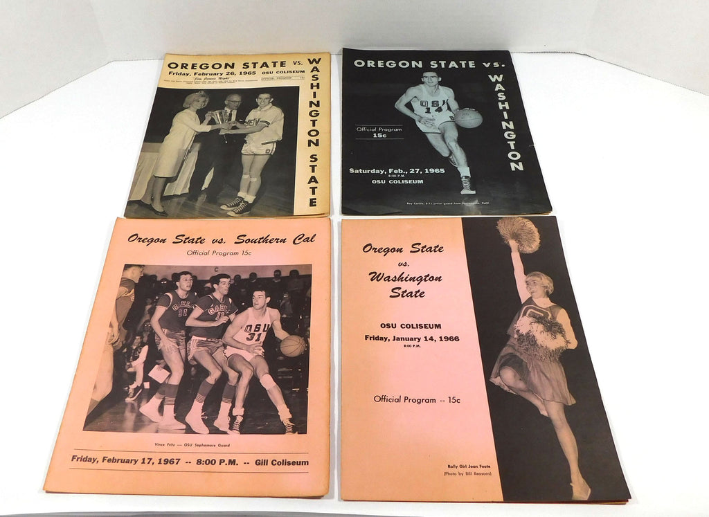 Lot of (4) Different 1965-67 Oregon State College Basketball Programs