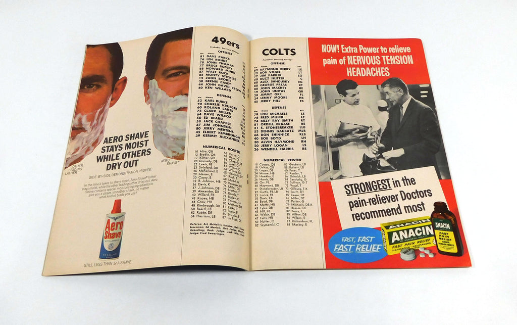 1965 Baltimore Colts at San Francisco 49ers NFL Football Program 10-31-65 Pic2