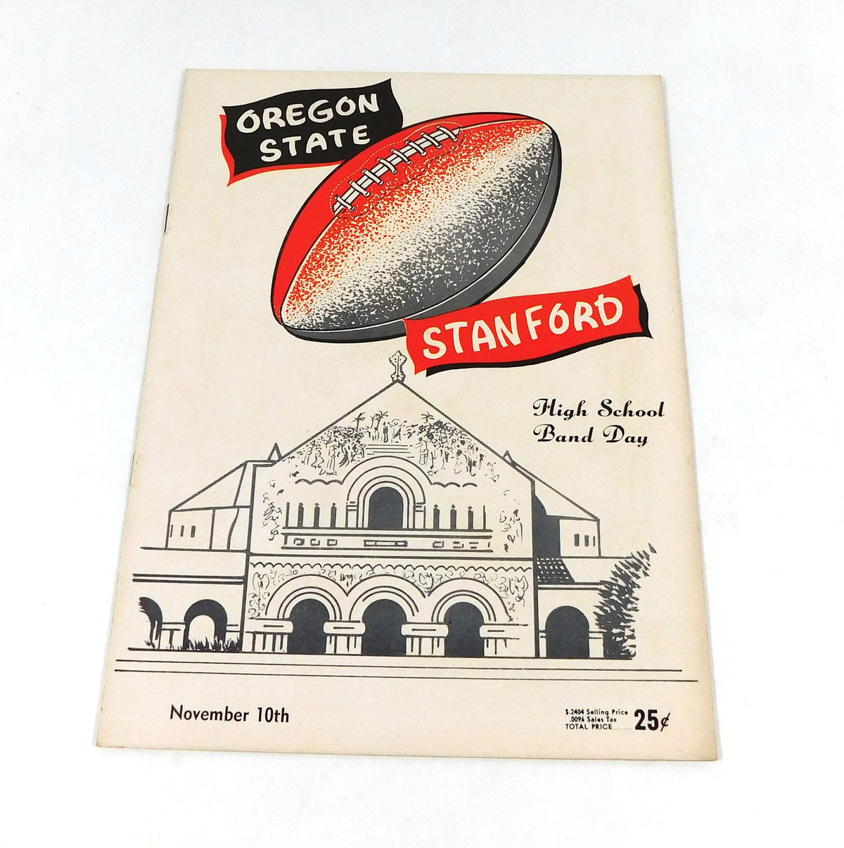 1956 Oregon State at Stanford College Football Program 11-10-56