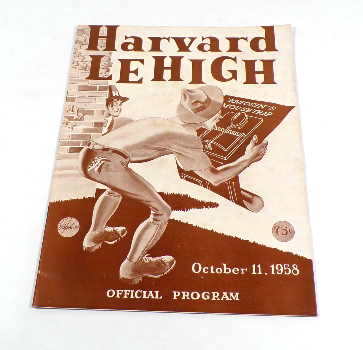 1958 Lehigh at Harvard College Football Program 10-11-58