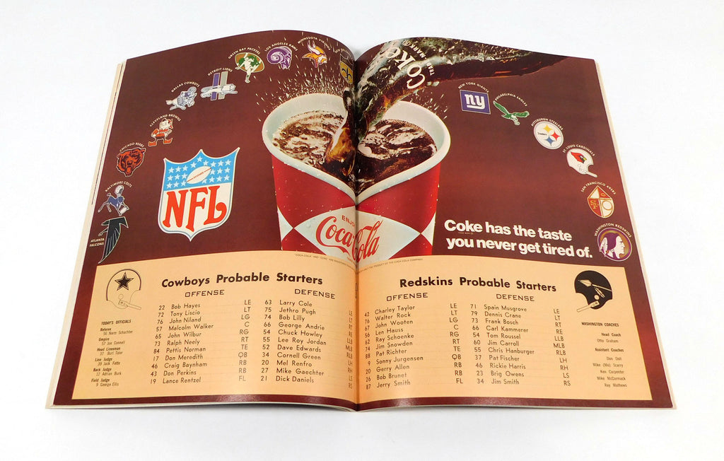 1968 Washington Redskins at Dallas Cowboys NFL Football Program 11-28-68 Pic2