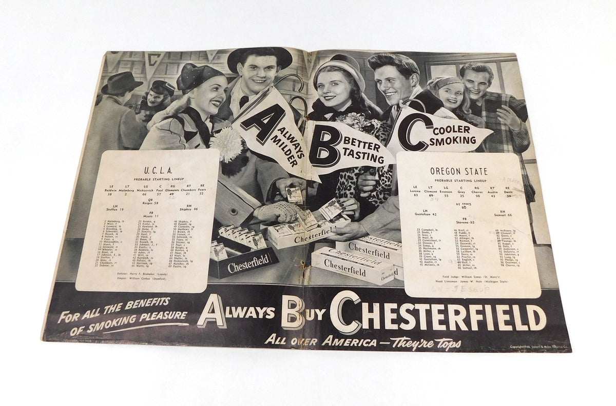1946 Oregon State at UCLA College Football Program 9-28-46 Pic2