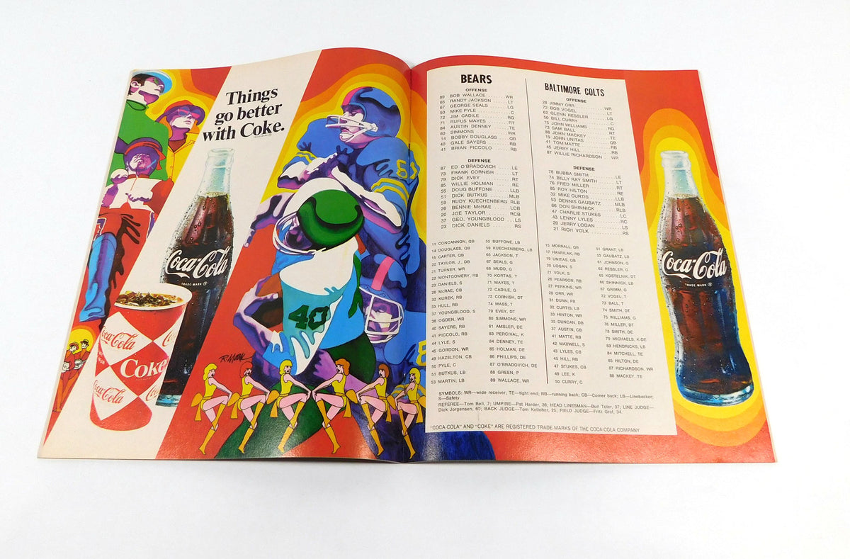 1969 Baltimore Colts at Chicago Bears NFL Football Program 11-23-69 Pic2