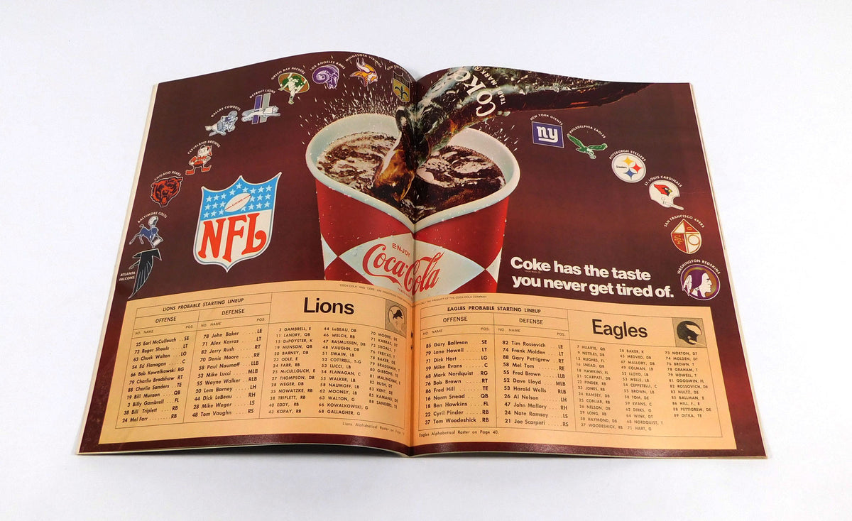 1968 Philadelphia Eagles at Detroit Lions NFL Football Program 11-28-68 Pic2