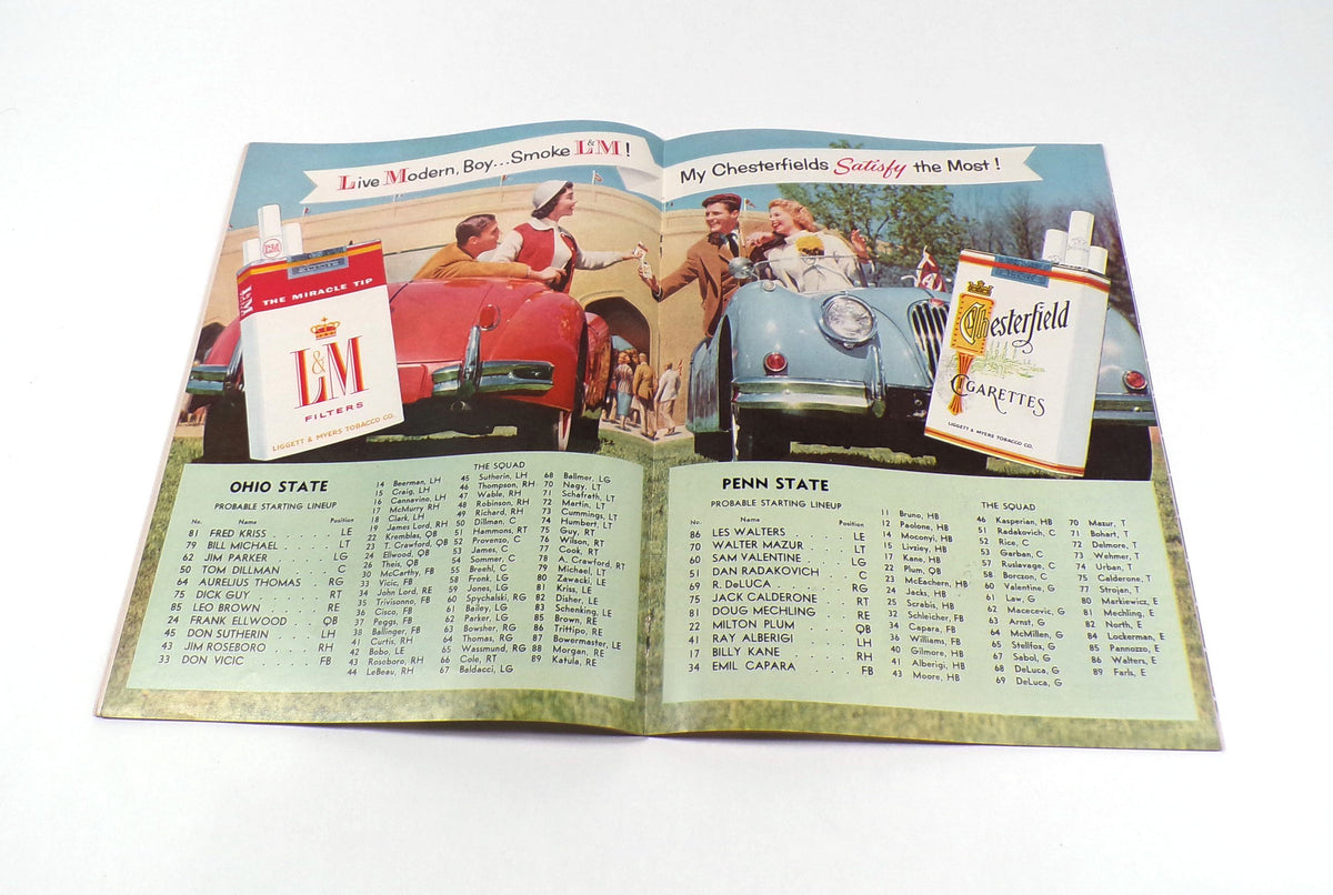 1956 Penn State at Ohio State College Football Program 10-20-56 Pic2
