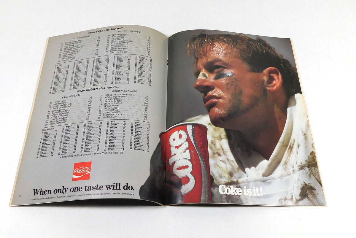 1985 Brown at Yale College Football Program 9-21-85 Pic2