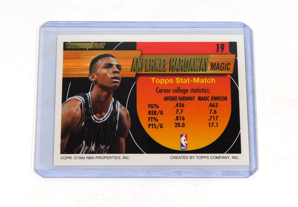 1993-94 Topps Black Gold Anfernee Hardaway #19 Magic Pic2