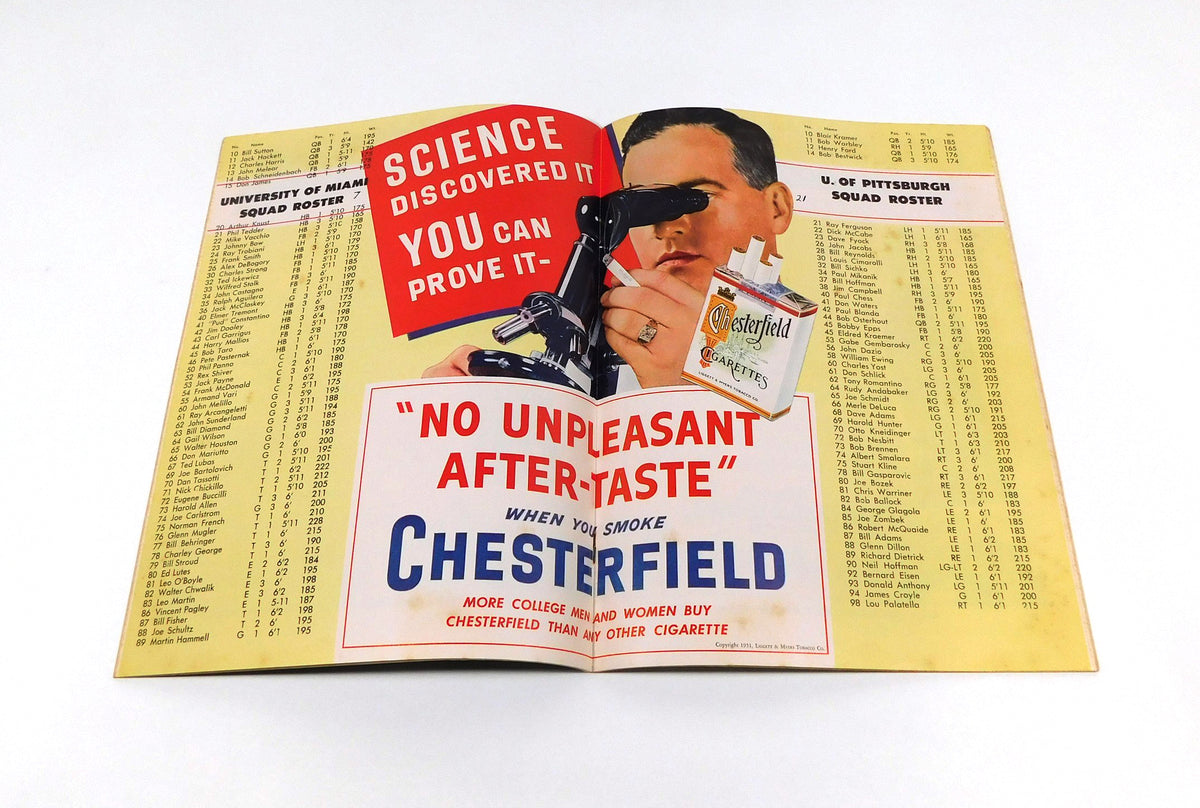 1951 Pittsburgh at Miami Florida College Football Program 12-7-51 Pic2