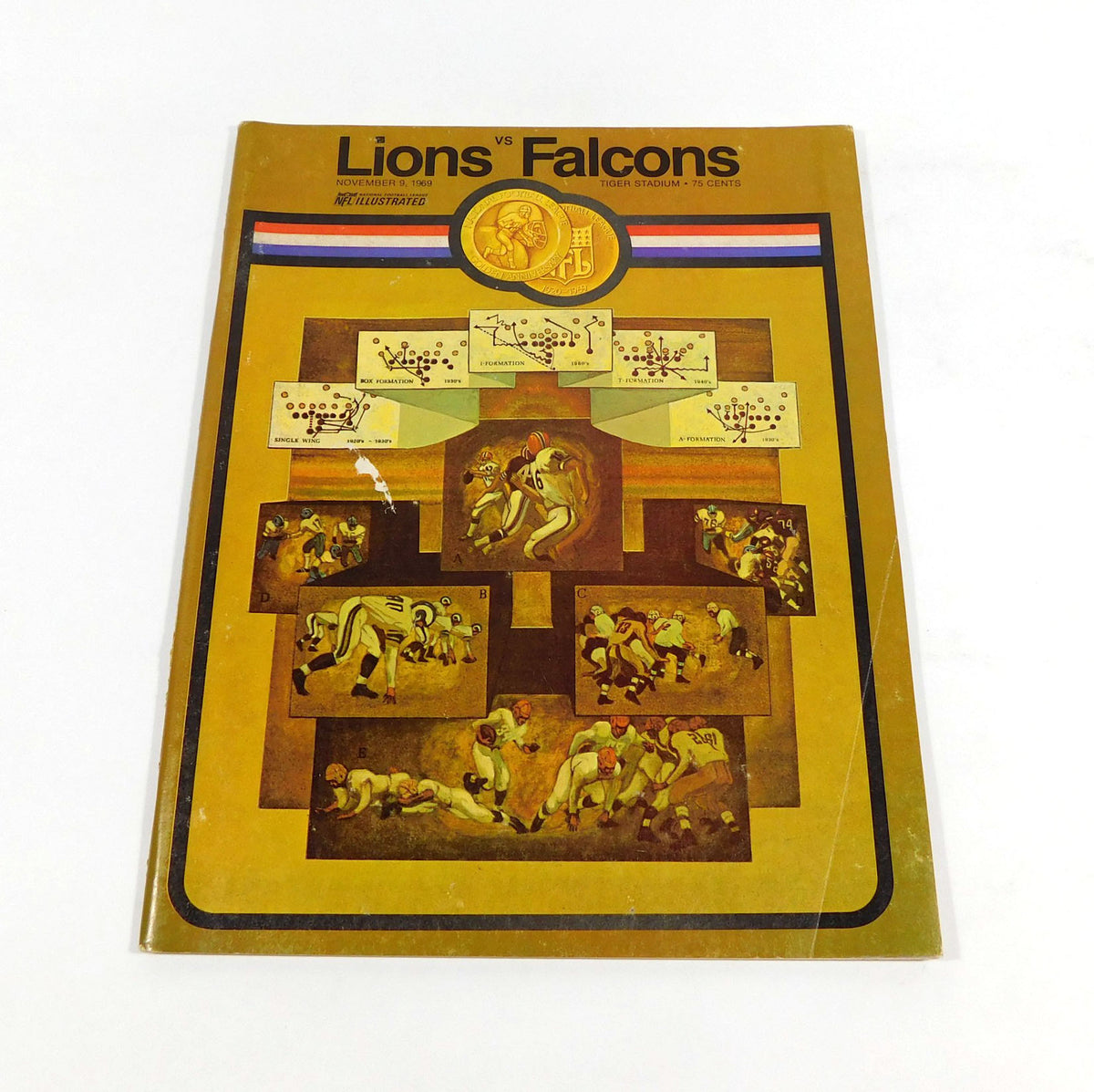 1969 Atlanta Falcons at Detroit Lions NFL Football Program 11-9-69