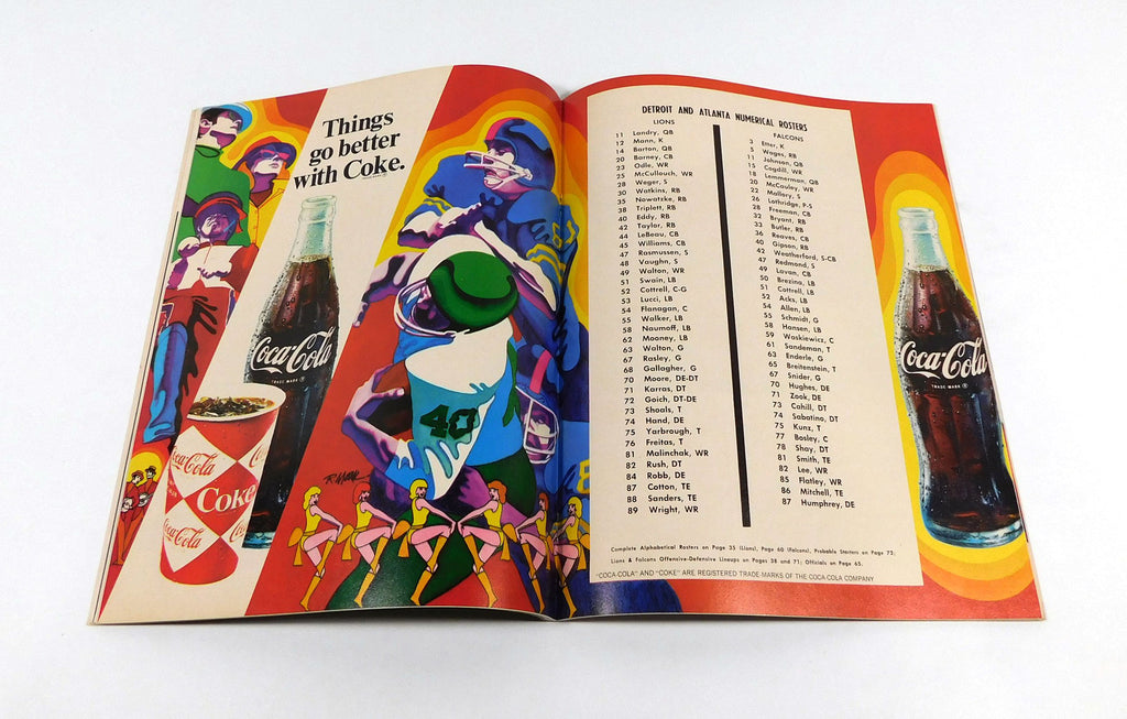 1969 Atlanta Falcons at Detroit Lions NFL Football Program 11-9-69 Pic2