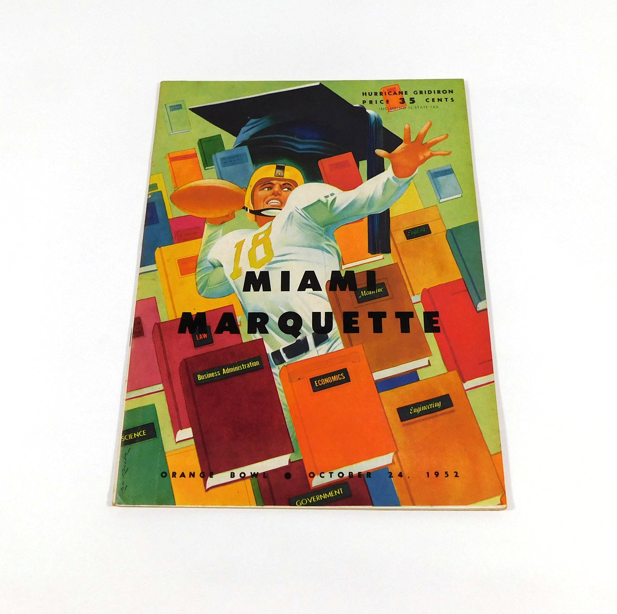 1952 Marquette at Miami Florida College Football Program 10-24-52