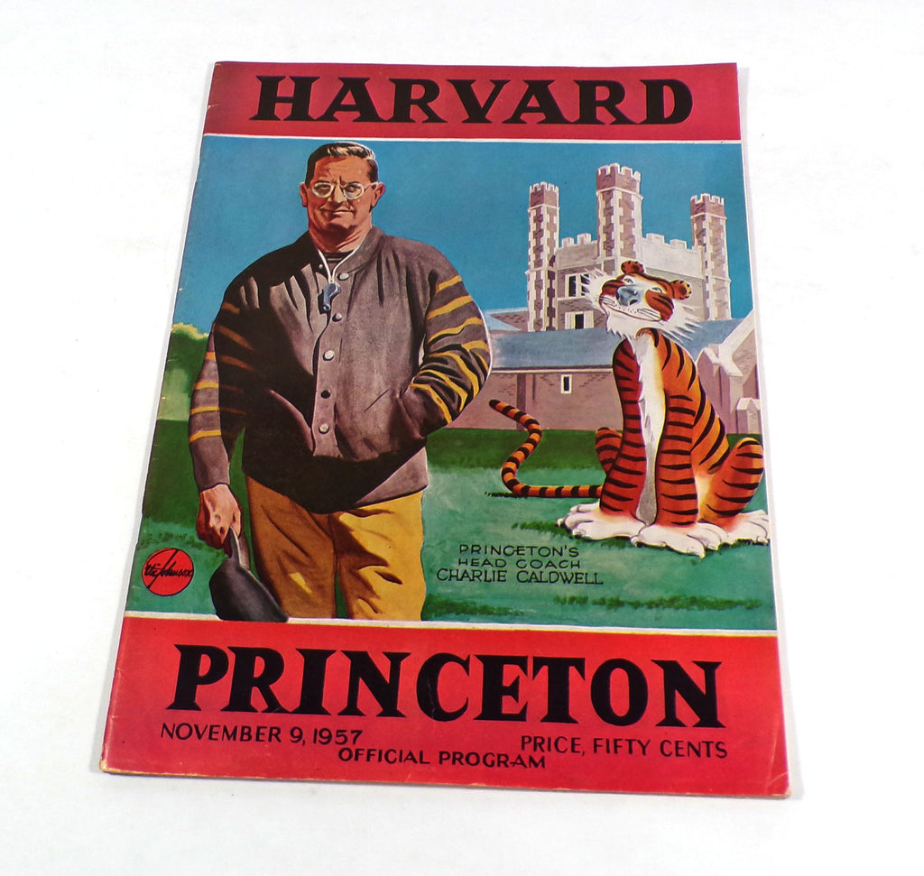 1957 Princeton at Harvard College Football Program 11-9-57